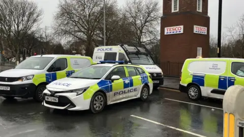 Police presence at the closure of Kingsway