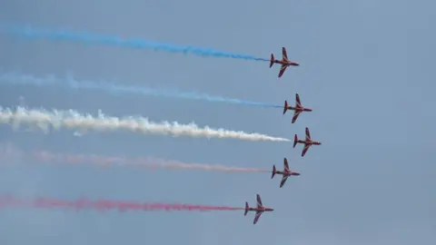 BBC Guernsey air display red arrows