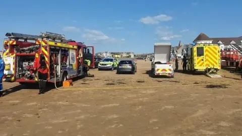 Burnham Coastguard Brean rescue on Saturday