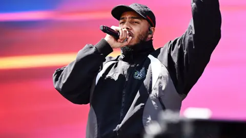 AJ Tracey performs at Big Weekend