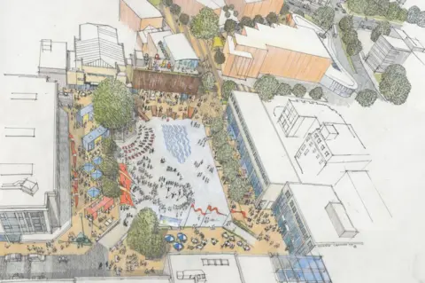 Gloucester City Council Artist's impression of Kings Square redevelopment