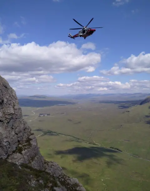 Glencoe MRT Coastguard helicopter