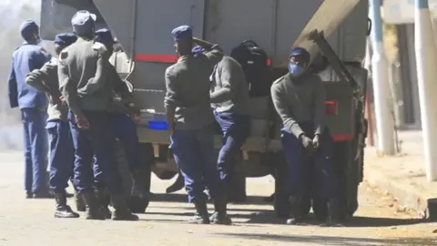 EPA Police in Harare, Zimbabwe - Friday 31 July 2020