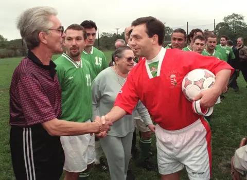 Getty Images Orban playing football