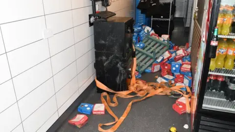 Gloucestershire Constabulary The ransacked Domino's Pizza
