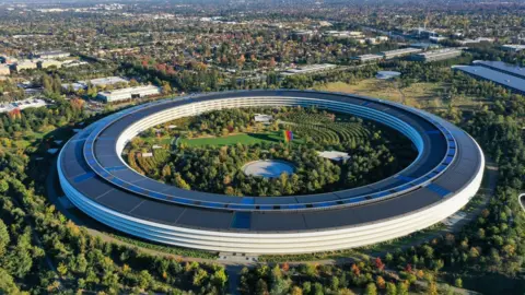 Getty Images Apple's headquarters in Cupertino, California, where a former employee has been charged with stealing secret information