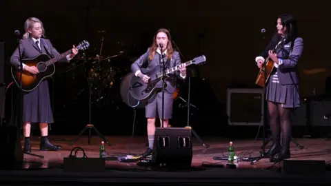 Getty Images Boygenius on stage