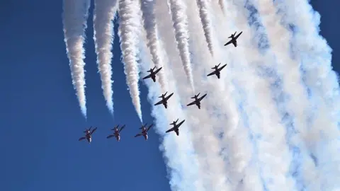 Mark de'Boer Llyod  The Red Arrows over Swansea