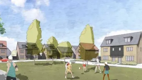 Artist impression of planned homes at Dunton near Basildon