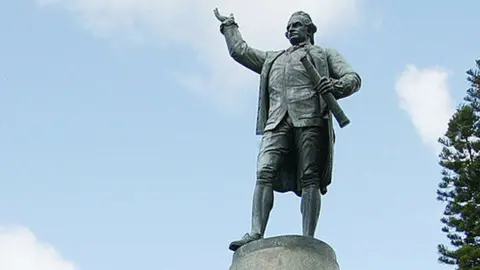 Getty Images A statue of Captain James Cook in Sydney's Hyde Park