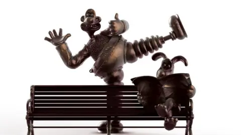 Freshfield PR Wallace and Gromit bench