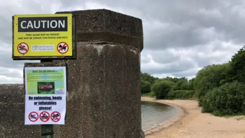 BBC Warning at Chasewater Reservoir against swimming