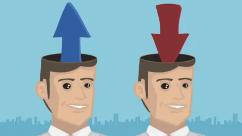 Getty Images Heads with arrows going into them