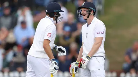 Getty Images Harry Brook and Joe Root