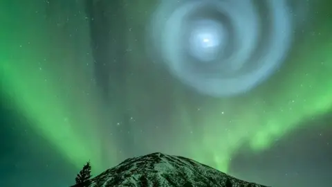 Spiral in Alaskan skies