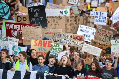 Getty Images Climate strike protest in Edinburgh