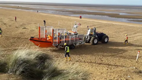 BBC The RNLI Hunstanton lifeboat has been involved in the search