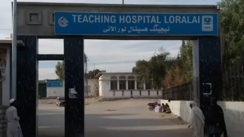 Amir Afghan The entrance to the hospital where the baby was taken from