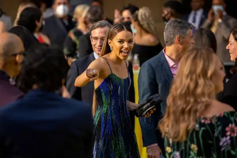  Jeenah Moon / Reuters Leslie Grace arrives for the premiere of a new musical