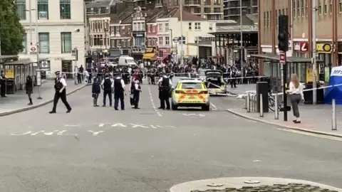 Police at scene of stabbing in Woolwich