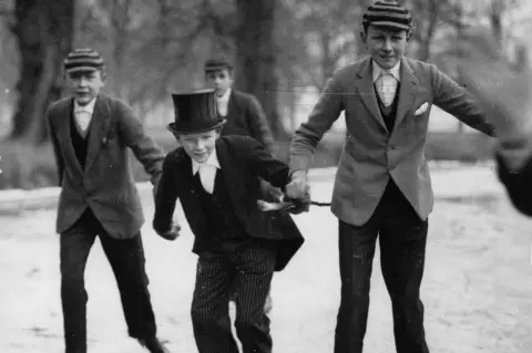 Getty Images Schools boys ice skating