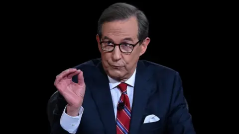 Reuters Debate moderator and Fox News anchor Chris Wallace directs the first 2020 presidential campaign