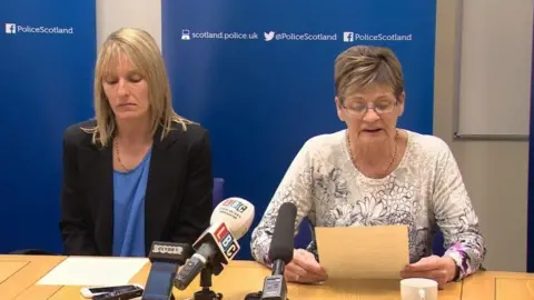 Julie Reilly's sister Lynne Bryce and mother Margaret Hanlon at police press conference