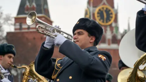 Getty Images A member of a Russian military band