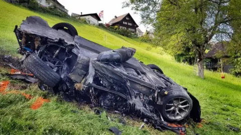 The Grand Tour Burnt out car