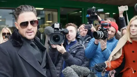 Stephen Bear arriving at court.