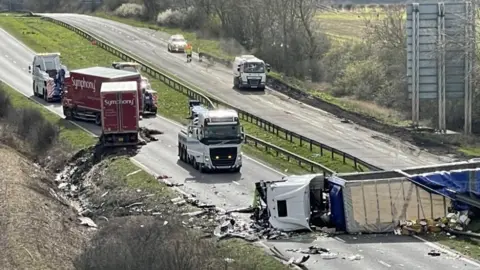 Harry Parkhill/BBC Scene of crash