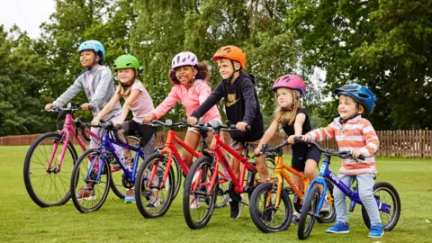 Bike Club Kids on bikes hired from Bike Club