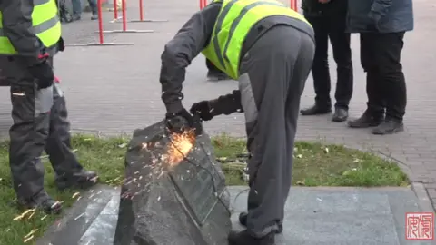 Anatoly Krivodedov/YouTube Time capsule opening in Russia's Murmansk