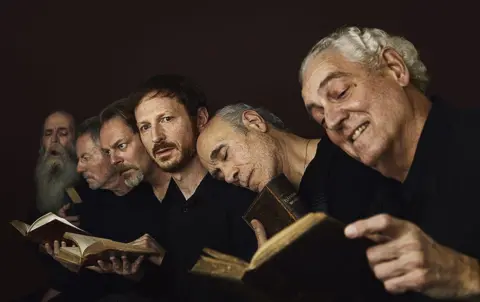 Rory Lewis Recreating Gustave Doré, The Neophyte. Peter Van Norden, Tony Amendola, Leo Marks, Bo Foxworth, James Sutorius, Frank Weitzel