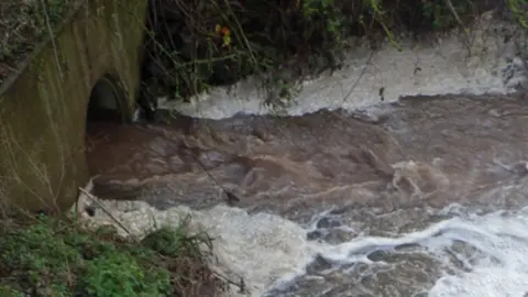 Environment Agency  The discharge near Bromsgrove