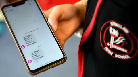 Getty Images Exam results text