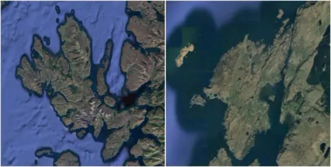 Google Maps Skye and Seil