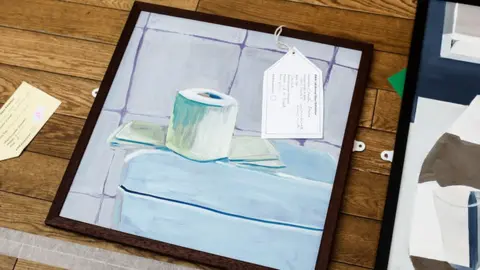 Alice Hendy Painting of toilet roll