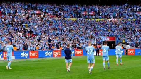 PA Media Coventry fans at Wembley