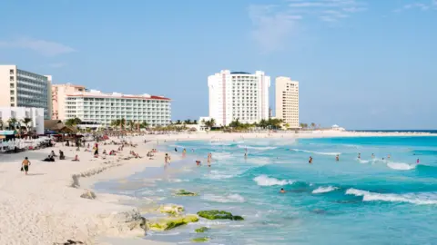 Getty Images A beach in Cancun, Quintana Roo, Mexico