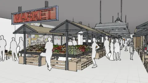 Bassetlaw District Council Market artist's impression