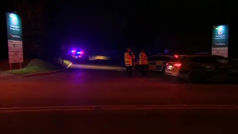 BBC Scene of chemical spill in Langley near Maidstone