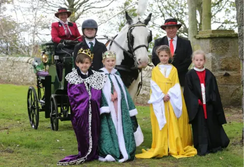 Peter Jolly Northpix children at gordonstoun dressed up