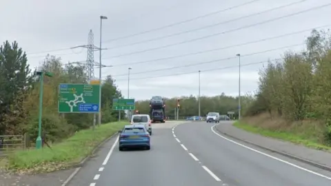 Google A5 near Churchbridge roundabout