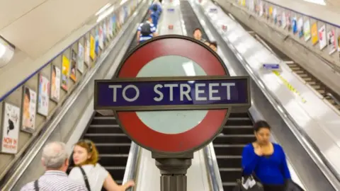 Getty Images Escalator on the London Underground