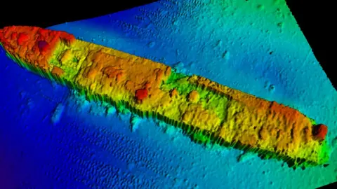 DAERA The team take detailed sonar scans of Lochgarry to check on its condition