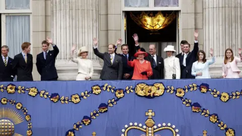 Getty Images Balcony appearance at the Queen's Golden Jubilee in 2002