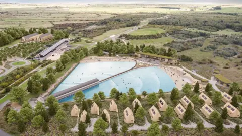 The Seahive A CGI image of a surf lagoon plan for Betteshanger site