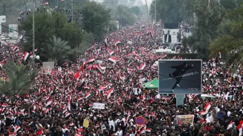 Reuters Protesters in Baghdad, Iraq. Photo: 24 January 2020