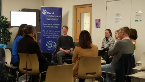 Students sat to discuss emotions during a climate cafe